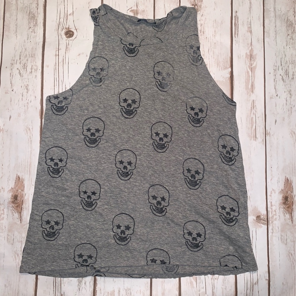 TEREZ - Burnout Skull Tank Top - SMALL